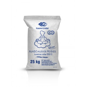 Kvietiniai miltai a.r. 550D, Kauno grūdai, 25 kg